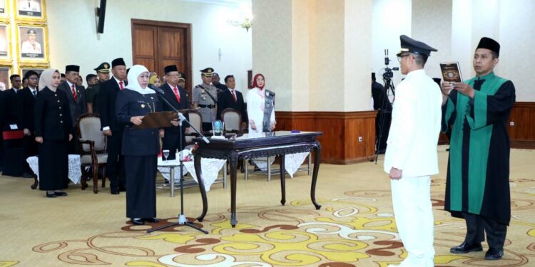 Gubernur Khofifah Lantik Heru Suseno Sebagai Pj Bupati Tulungagung