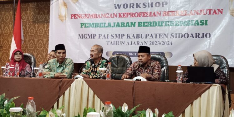 MGMP PAI SMP Kabupaten Sidoarjo Gelar Workshop PKB Pembelajaran Berdiferensiasi