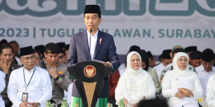 Presiden Jokowi : Santri Adalah Pilar Kekuatan Bangsa Sejak Jaman Perjuangan Kemerdekaan