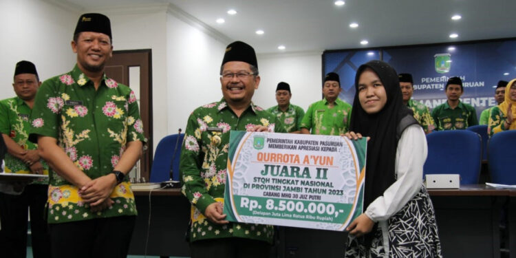 Dua Kafilah Jawara STQH Nasional 2023 Dapat Apresiasi dari Pemkab Pasuruan