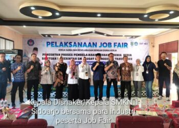 Ada 15 Perusahaan dan 187 Lowongan Pekerjaan Pada Job Fair SMKN 1 Sidoarjo