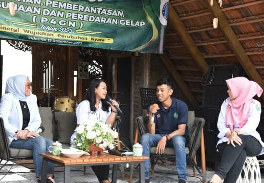 Diskominfo Sidoarjo Bersama BNNK Sosialisasikan P4GN