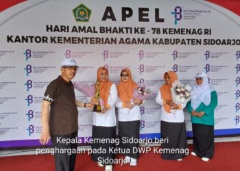 Peringati Hari Amal Bhakti ke 78, Kemenag Sidoarjo Ramaikan Dengan Bazar dan Pembagian Hadiah