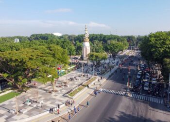 Nampak Alun Alun Sidoarjo Usai Direvitalisasi