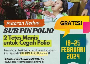 Ayo…Sukseskan PIN Polio ke Dua