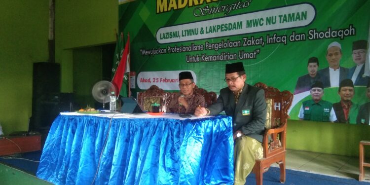 Sinergitas LAZISNU, LTMNU Lakpesdam MWC NU Taman Wujudkan Madrasah Amil Untuk Kemandirian Ummat