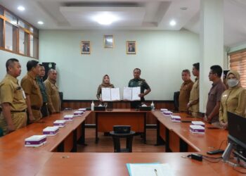 Bupati Ikfina Bersama Dandim Tandatangani NPHD Untuk Pemilu 2024