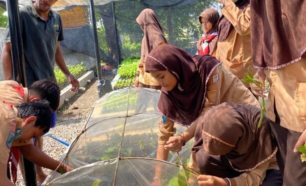 SD Al Muslim Lakukan Pelatihan Pembibitan Tanaman Bersama Dinas Kehutanan Jatim