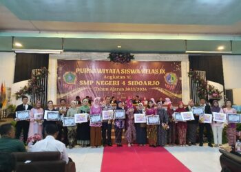 386 Peserta Purnawiyata ke XL SMP Negeri 4 Sidoarjo Dapat Apresiasi dari Sekolah
