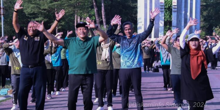 Usai Olahraga Bareng, Plt Bupati Subandi Ajak OPD dan ASN Bekerja Sama