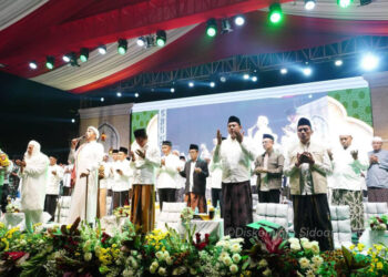 Polresta Sidoarjo Gelar Sholawat dan Ceramah Kebangsaan di Parkir Timur GOR