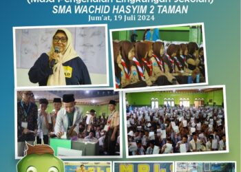 Ratusan Peserta MPLS SMA Wachid Hasyim 2 Sepanjang Kirim Surat Terbuka ke Kemendikbudristek & KLH RI