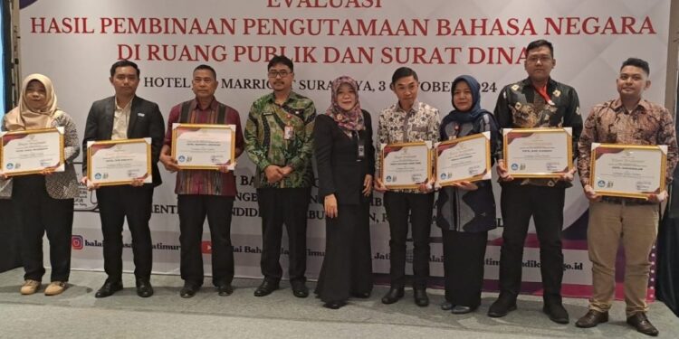 45 Lembaga Terbina Ikuti Evaluasi Pengutamaan Bahasa Indonesia di Ruang Publik