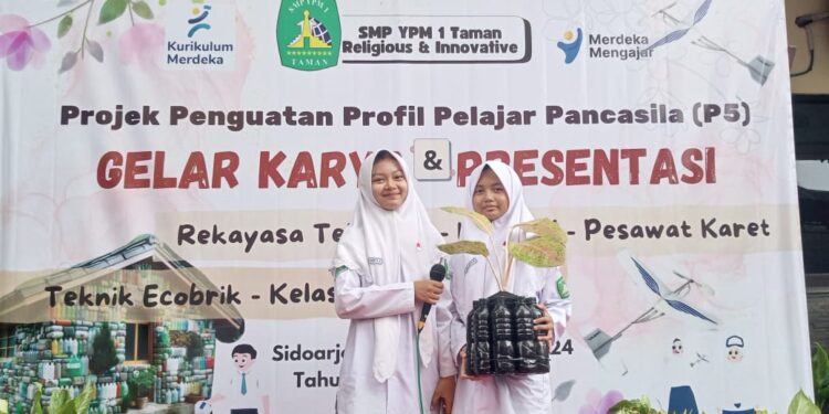 SMP YPM 1 Taman Gelar Karya dan Presentasi “Gen-z Hijau” Pemanfaatan Limba Plastik