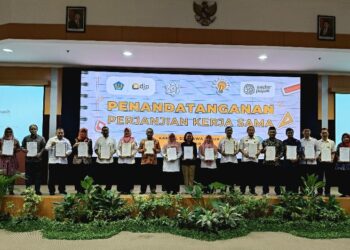 Dirjen Pajak Jatim II Lakukan MoU Inklusi Dengan 15 SMA/SMK Sidoarjo