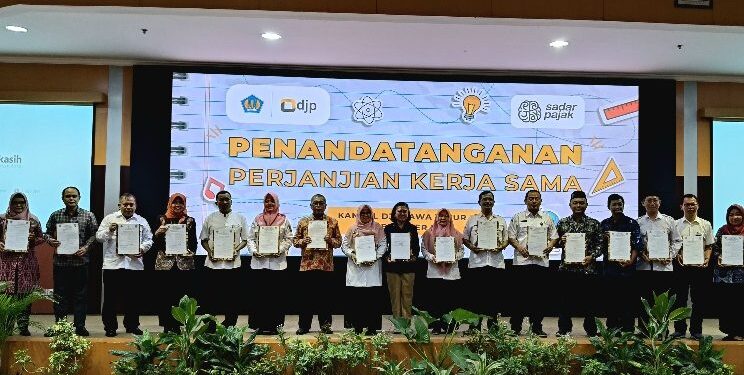 Dirjen Pajak Jatim II Lakukan MoU Inklusi Dengan 15 SMA/SMK Sidoarjo