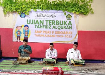 SMP PGRI 9 Sidoarjo Adakan Ujian Terbuka Bagi Siswa Tahfidz Al Qur’an