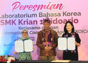 SMK Krian 1 Sidoarjo Resmikan Lab Bahasa Korea, Wujud Kerja Sama Dengan KOICA