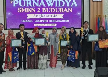 Prosesi Purnawidya SMK Negeri 2 Buduran, Kasek Pesan ‘Semoga Jaya’