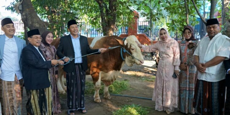 Takmir Masjid Agung Sidoarjo Terima Sapi Qurban Bupati dan Wakil Bupati