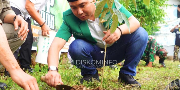 Shodaqoh Bumi, GP Ansor Kabupaten Mojokerto Tanam 1.000 Pohon