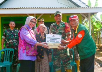 Peringatan HUT ke-80 TNI Bersama Pemkab Perbaiki Rumah Mbok Imuk