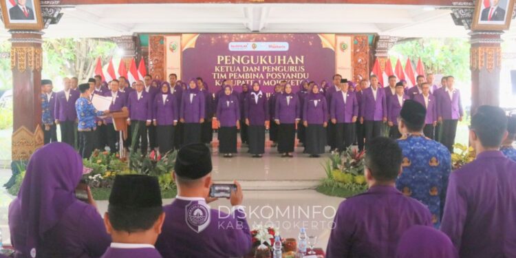 Bupati Mojokerto Kukuhkan TP Posyandu Masa Bakti 2025-2030