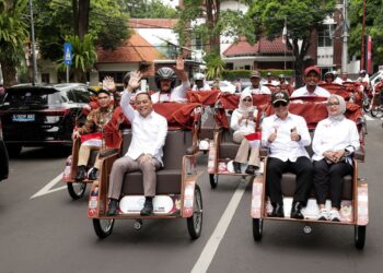 Pemkot Surabaya Salurkan 200 Becak Listrik Bantuan Presiden Prabowo