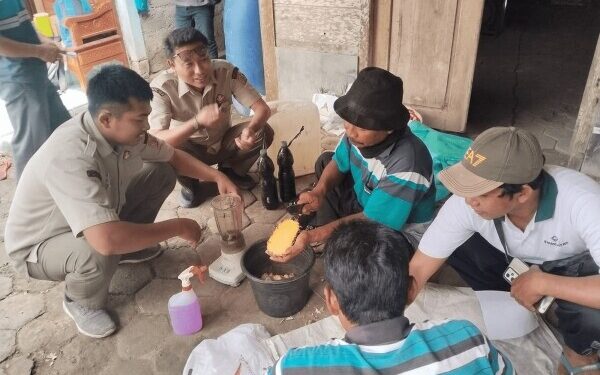 Guna Menjaga Kesuburan Tanah, Kelompok Tani Desa Luwihaji-Ngraho Praktik Membuat Dekomposer,