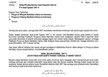 PBNU Tetapkan Hari Raya Idul Fitri 1447H Pada Sabtu, 21 Maret 2026