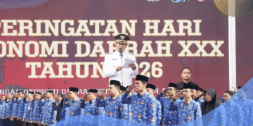 Peringati Hari Otonomi Daerah Ke-XXX Tahun 2026 Pemkab Lamongan Gelar Upacara