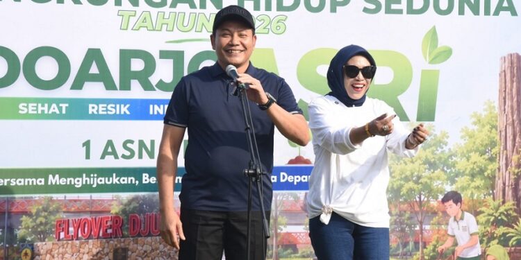 Bupati Bersama Wakil Bupati Pimpin Gerakan Sidoarjo Asri