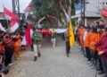 Bupati Mojokerto Lepas Petugas Upacara dan Bentangan 1.000 Meter Merah Putih ke Puncak Penanggungan