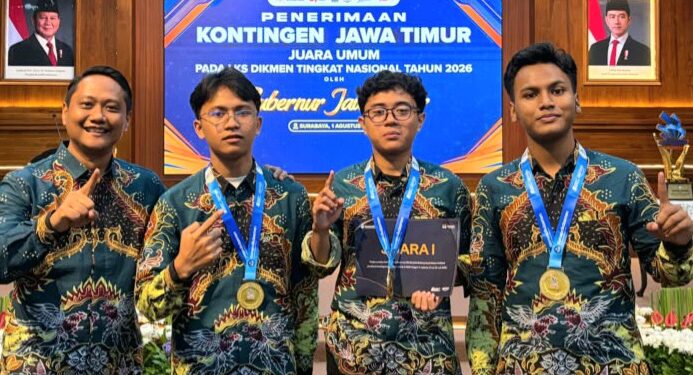 Tim Siswa SMK Telkom Sidoarjo Dapat Gelar Juara LKS Nasional Bidang AI Tahun 2026.