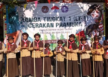 Tanamkan Karakter Mulia, SDN Gilang 1 Gelar LT-1 Kepramukaan